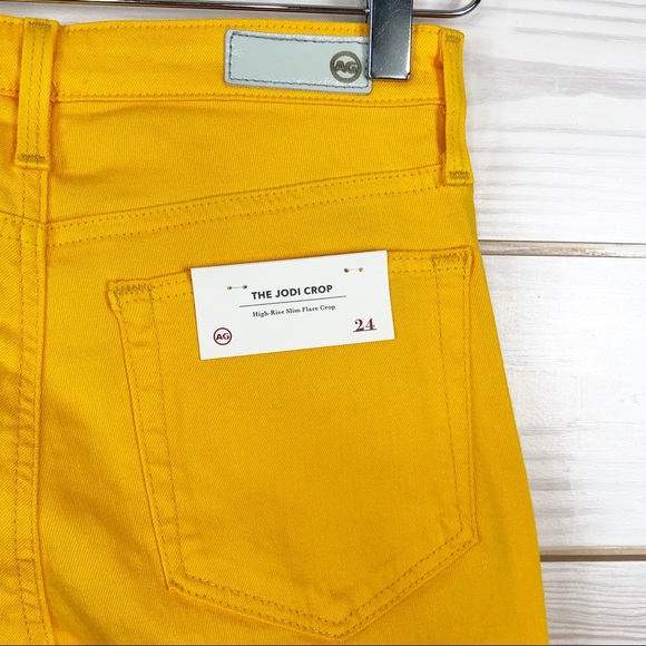 AG Jodi High-rise Crop Flare Jeans In Golden Ochre - Picture 7 of 11